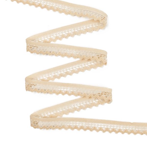 Резинка бельевая (ажурная) 13.5 мм / 50 метров, бежевый, 0313/81