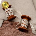 Кружево вязаное (тесьма) 10 мм / 10 метров, цв.28 молочный, Kruzhevo