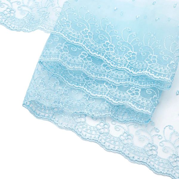 Кружево капроновое широкое 127 мм / 3.4 м (±4 см) 0574-5002, А783 св.лед