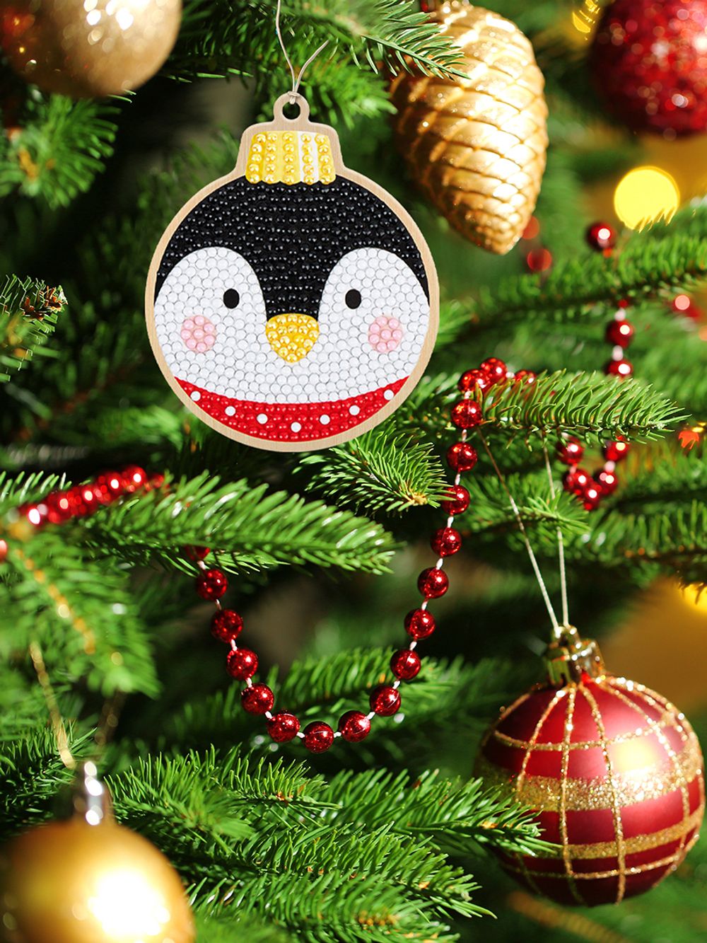 Кристальная (алмазная) мозаика Фрея ALVP-037, подвеска, Пингвинёнок, 8х10 см