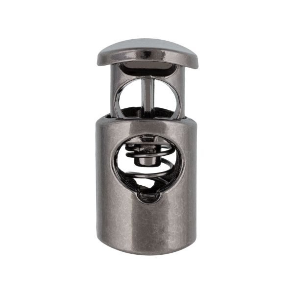 Фиксатор (зажим) для шнура металл 1 отв, ⌀3.2 мм, 12 шт, №06 черный никель, Micron GB 2011