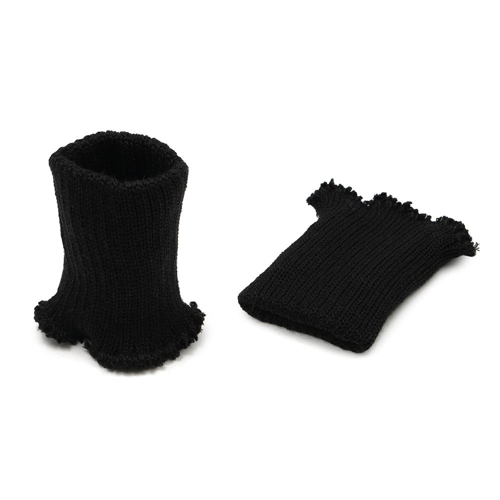 Манжеты трикотажные 7.0х9.5 см, 1 пара, плотные без шва, 004 черный