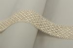 Кружево гипюр (плетёное) 57 мм / 10 м, бежевый, Gamma GGM-5701