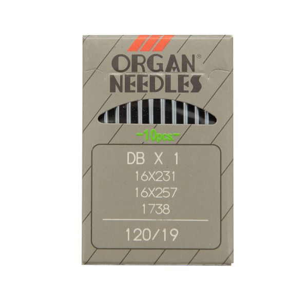 Иглы для промышленных швейных машин DBx1, №120, 10 шт, Organ