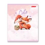 Тетрадь ученическая школьная, выборочные блёстки, A5+ 12 л. на скобе 65 г/м², белизна 100%, 25 шт, линия, 000705 Маленькое счастье, Светоч 12ТЕТл-002