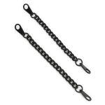 Вешалка-цепочка для одежды 100х5 мм, металл, черный матовый, 10 шт, ГНУ268