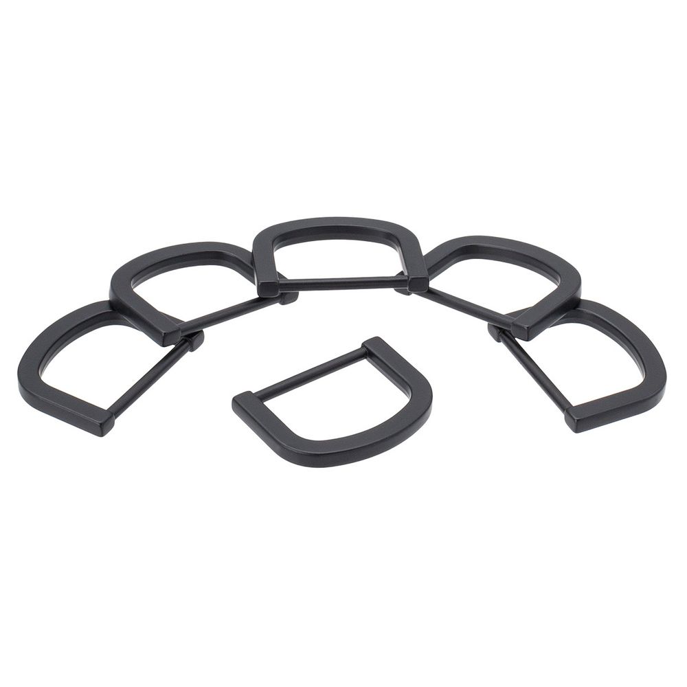 Полукольцо литое металл 25мм (34х25мм), черный матовый, MB2326, 6 шт