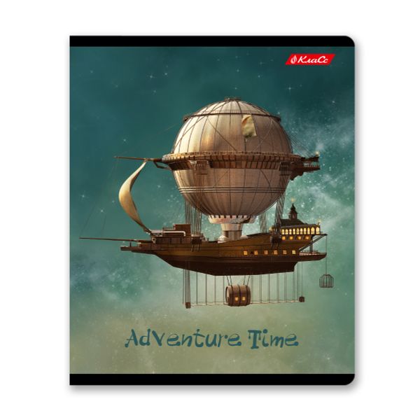 Тетрадь ученическая общая, глянцевая ламинация, A5+ 96 л. на скобе 60 г/м², белизна 100%, 5 шт, клетка в термоусадочной пленке, 000774 Время приключений, Светоч 96ТЕТк-004