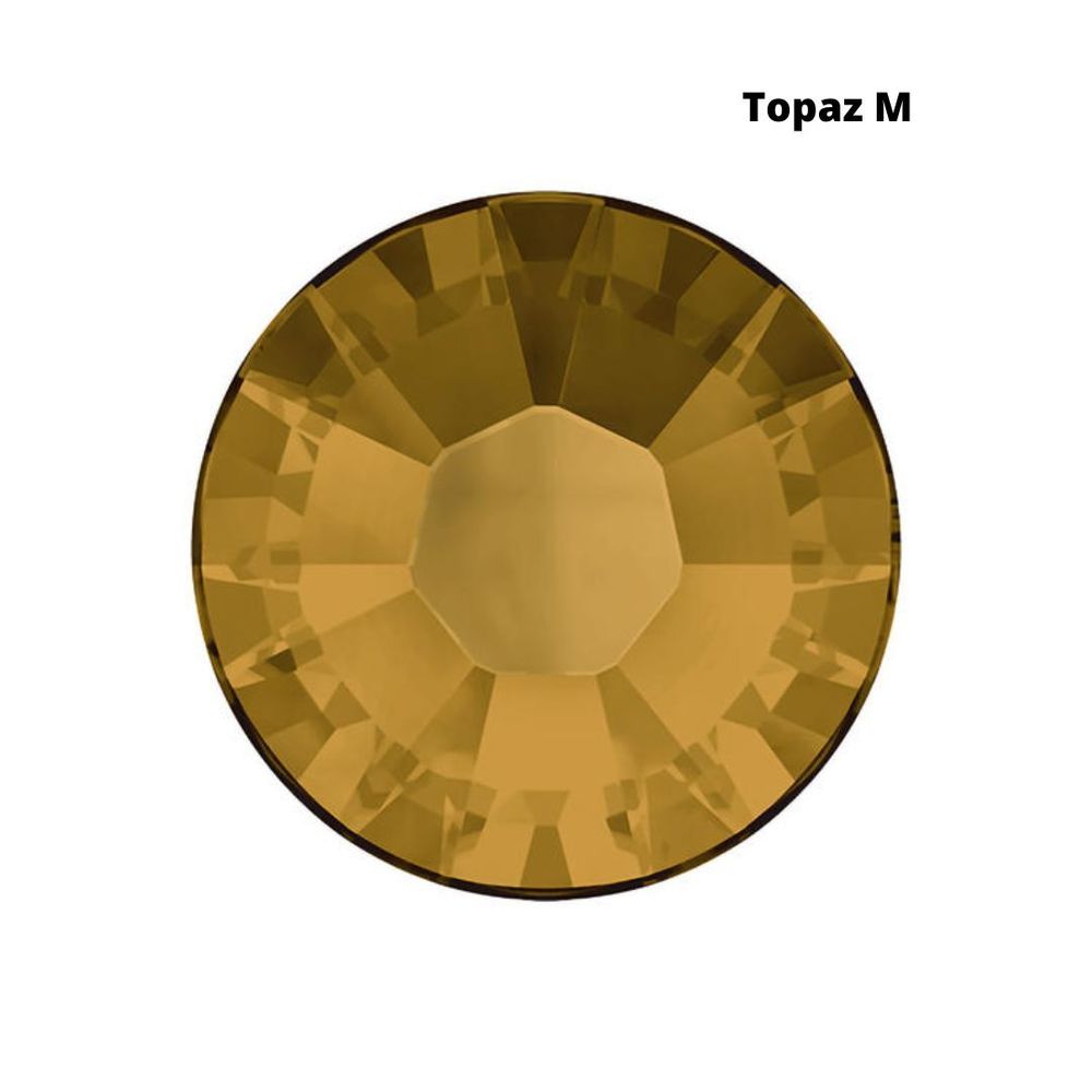 Стразы Swarovski клеевые плоские 2028HF, ss 5 (1.8 мм), Topaz M, 144 шт