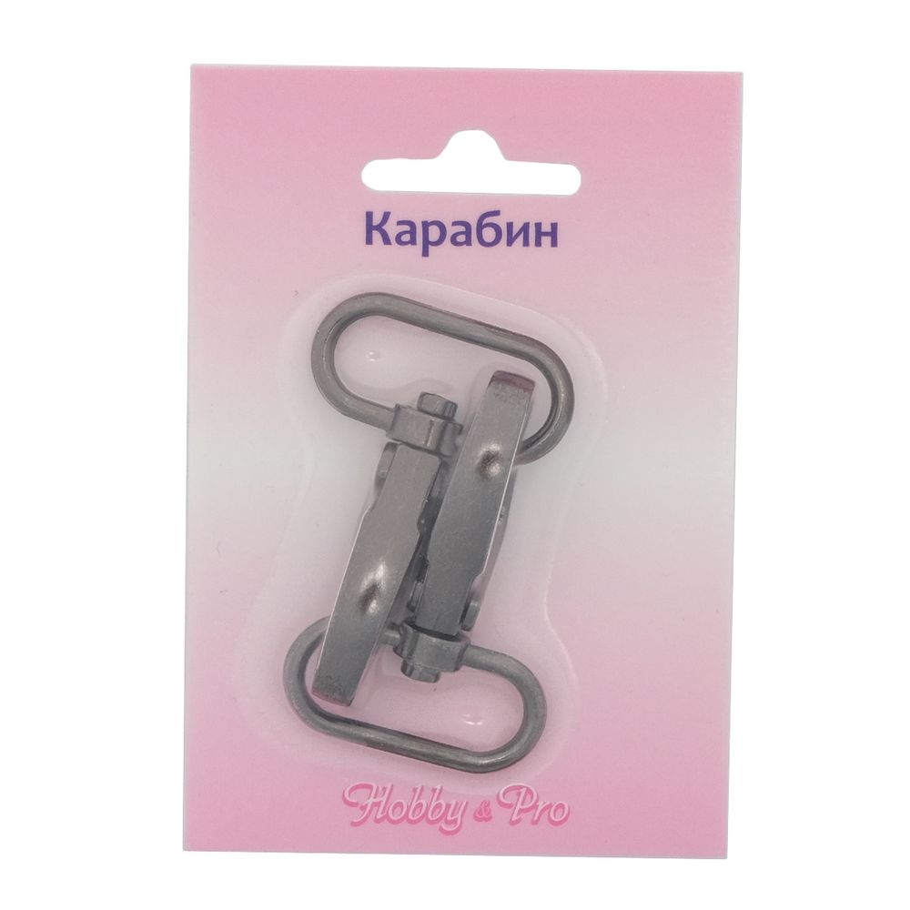 Карабин металл 25.0 мм (48х32 мм), 2 шт, чер.никель, 0325-0037 Hobby&Pro