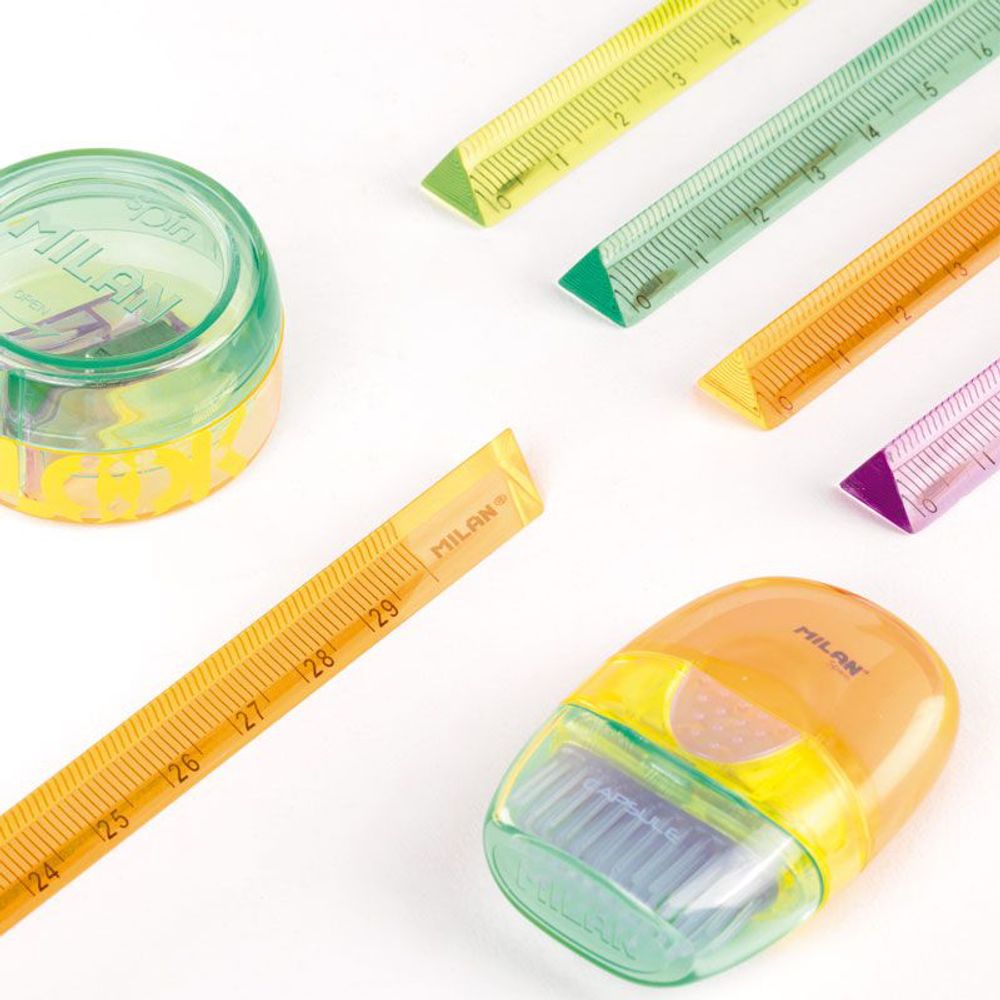 Линейка треугольная 30 см в пакете, оранжевый BWM10511RN, Milan, BWM10511RN