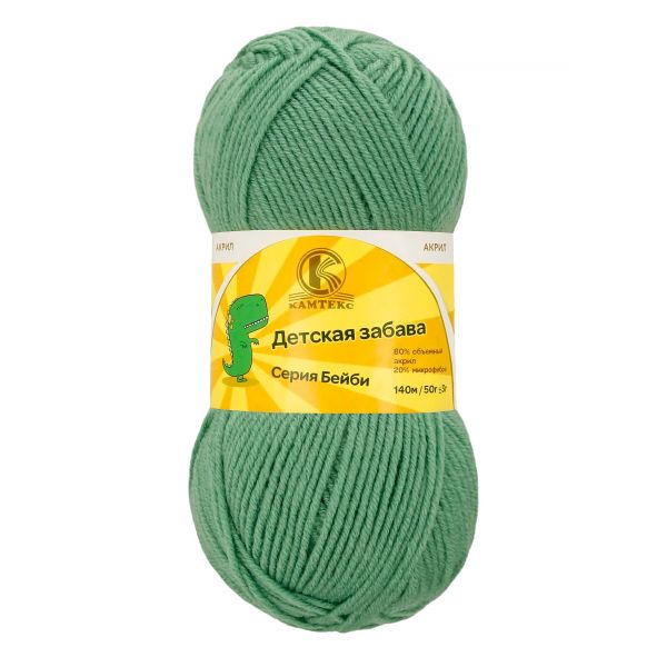 Пряжа Камтекс Детская забава / уп.10 мот. по 50 г, 140 м, цв.020 эвкалипт