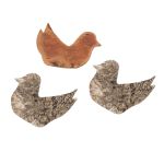 Декоративные элементы из коры дерева "Птичка", 7х5см, 6 шт, нат/дерево