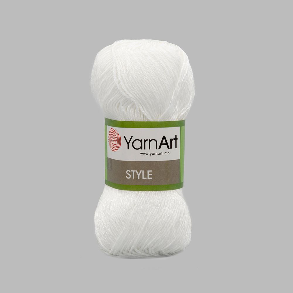 Пряжа YarnArt (ЯрнАрт) Style / уп.5 мот. по 50 г, 185м, 650 белый