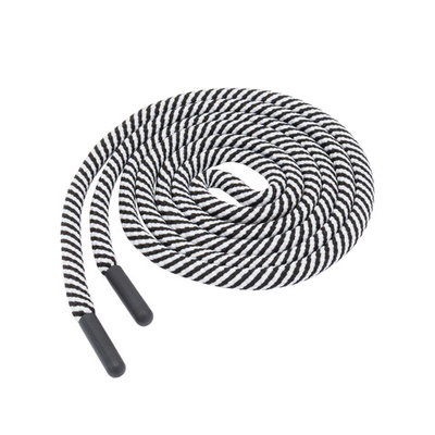 Шнурок круглый двухцветный ⌀5.0 мм / 135см, 1 шт, 08 черный/белый, 3AR2803