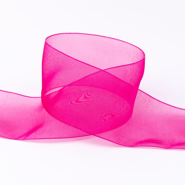 Лента капроновая (органза) 50.0 мм / 5 шт по 5.4 метра, 113 св.малиновый, Blitz OR-50