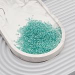 Бисер Astra&Craft 11/0 (2.1 мм), 200 г (10х20 г), цв. 120А св. бирюзовый/прозрачный глянцевый