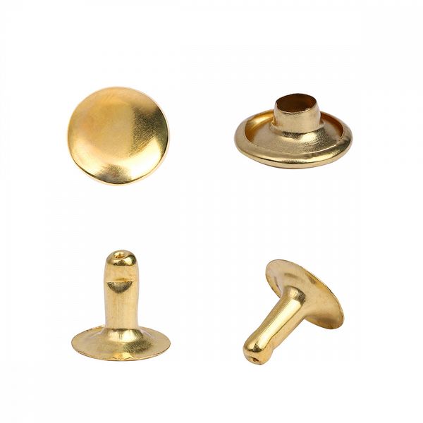 Хольнитены односторонние сталь 9х9 мм, №33, TBY.5109 цв. золото уп. 1000 шт, TBY