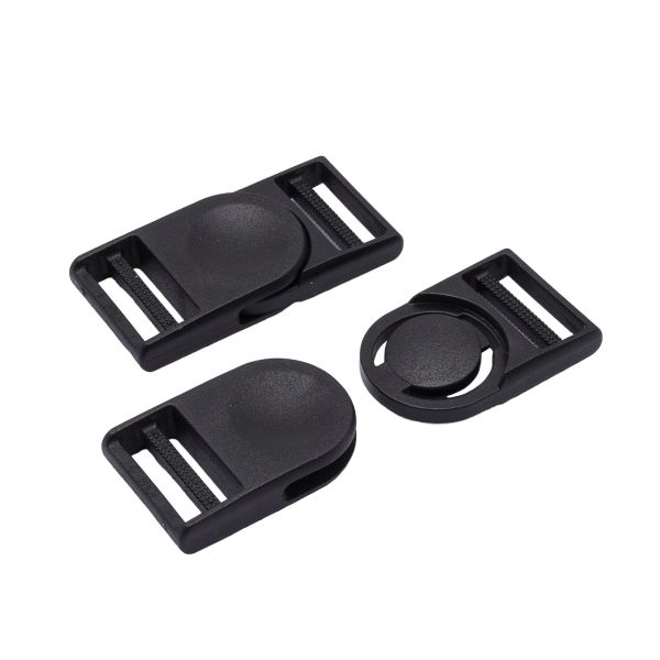 Фастекс (пряжка трезубец) пластик 20 мм, 10 шт, черный, 505023