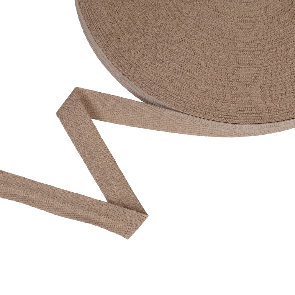 Тесьма (лента) киперная (100 х/б) 15 мм / 50 метров, льняной/linen, Gamma TCT-15