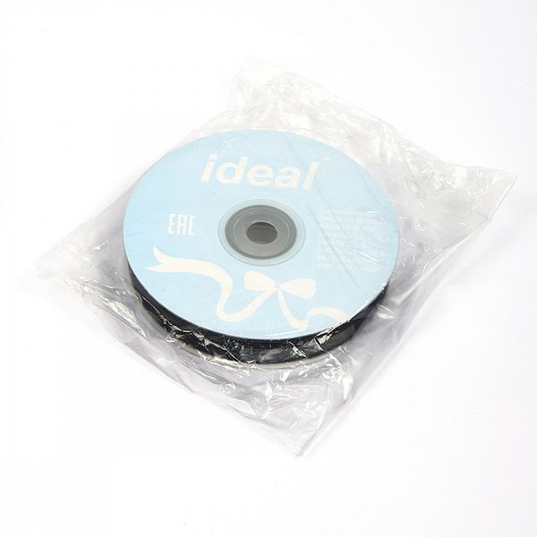 Лента репсовая (в рубчик) 15.0 мм, 030 черный, уп. 27,4м