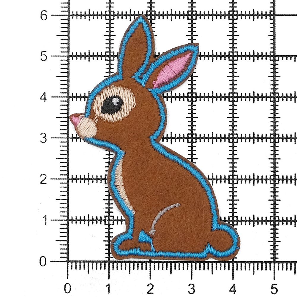 Термоаппликация Заяц, 4.3х5.8см, Hobby&Pro