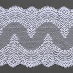 Кружево бельевое эластичное 230 мм / 10 м, 8036, цв.01 белый, Kruzhevo
