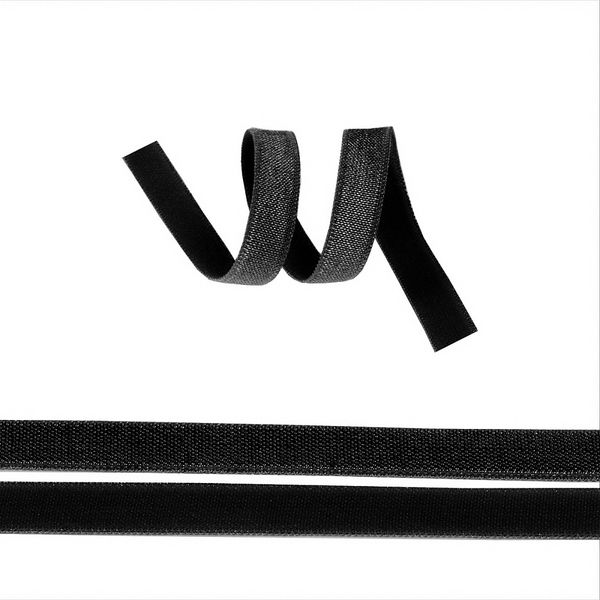 Резинка бельевая (окантовочная) блестящая 10.0 мм / 50 метров, F322 черный