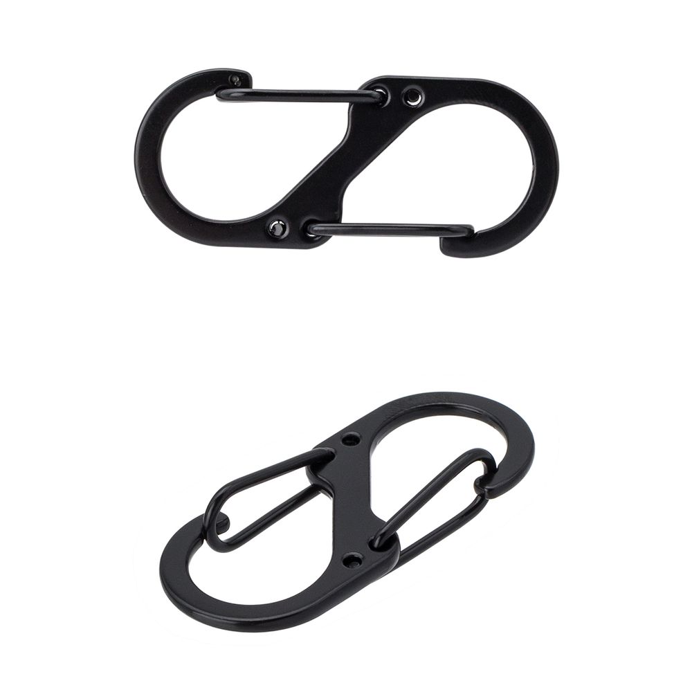 Карабин металл 12.0 мм (41х17 мм), 10 шт, черный матовый цв.27, ГУБ10934