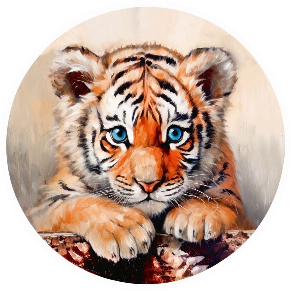 Пазл фигурный деревянный Застенчивый тигренок 153 элементов, Фрея PZLF-015