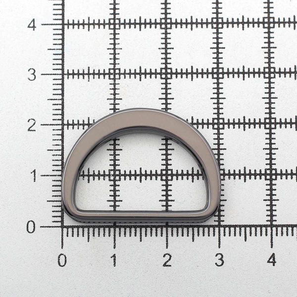 Полукольцо литое металл внутр. 25 мм (внешн. 31х23 мм), плоское, 10 шт, чер.никель ГР, 6881