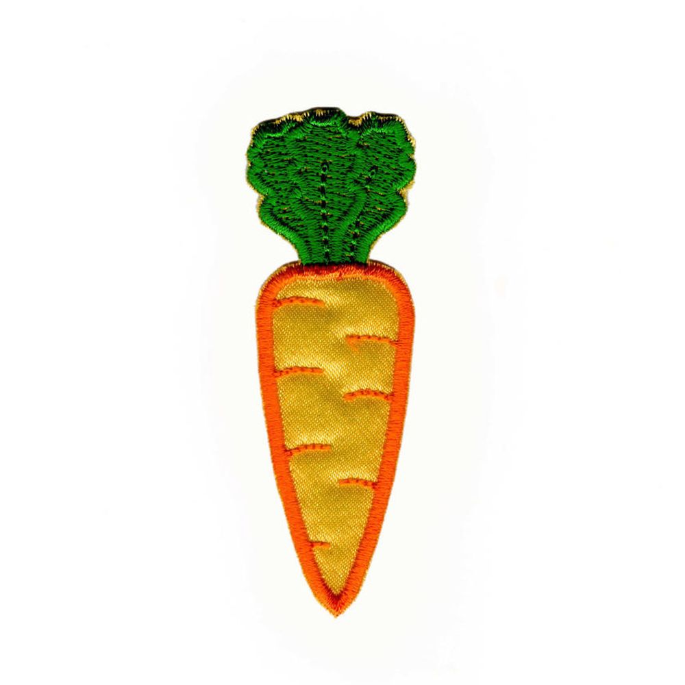 Термоаппликация Морковь, оранжевый, 25х80мм (10 шт), 7019
