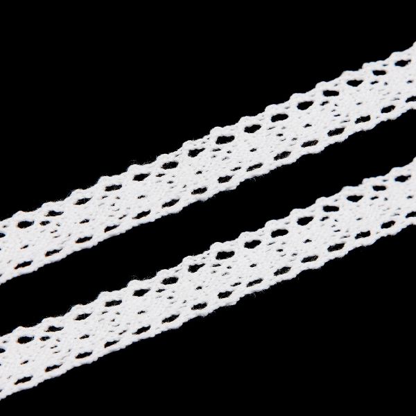 Кружево вязаное (тесьма) хлопковое 15 мм / 9.14 метров, неотбеленный