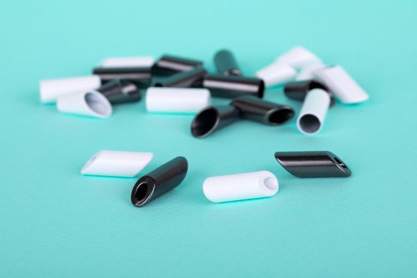 Наконечник для шнура металл 22х7 мм, 20 шт, №02 белый, Gamma GB 1654