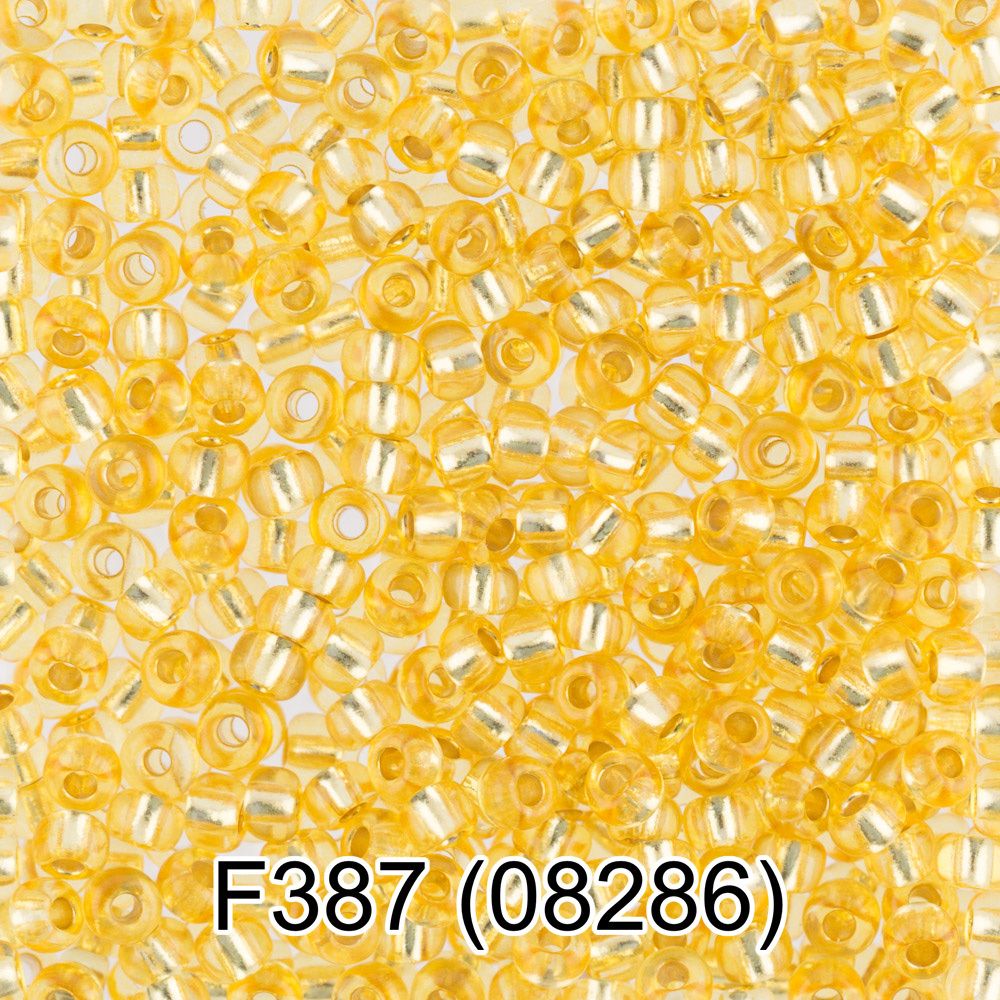 Бисер Gamma 10/0 (2.3 мм), 50 г, F387 желтый, 08286, круглый 6