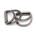 Полукольцо двойное металл внутр. 25 мм (внешн. 32х30 мм), 2 шт, металл, олово черный никель, MT-1852