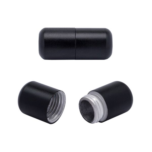 Фиксатор (зажим) для шнура металл ⌀8 мм, l=1.8 см, чёрный, 1 пара