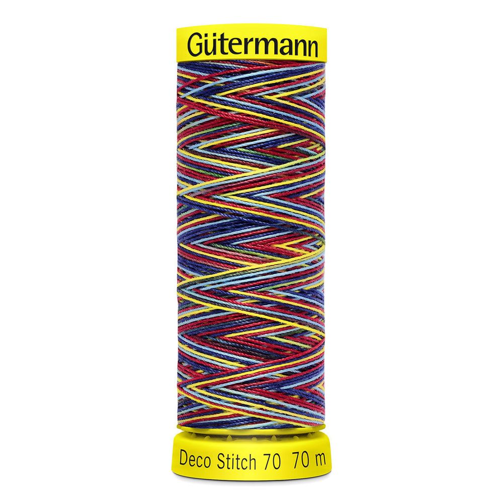 Нитки отделочные Gutermann Deco Stitch 70, multicolor, 70м, 9831, 5 катушек