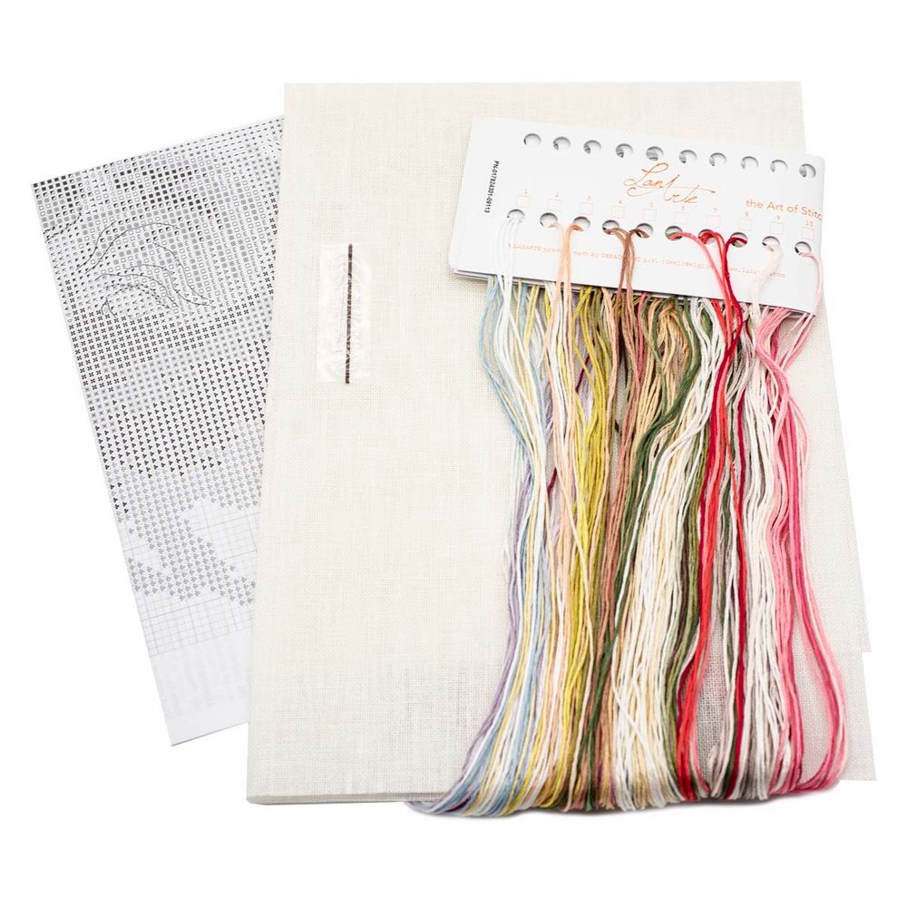 Набор для вышивания нитками Lanarte, На полях 20х40