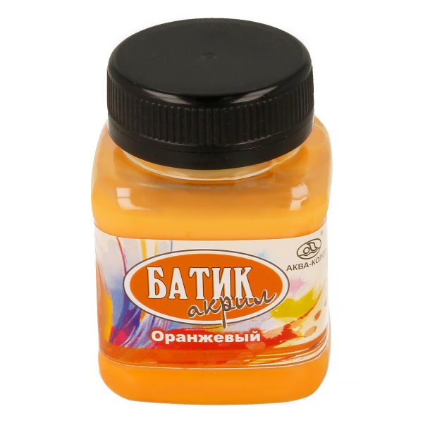 Краска для росписи в стиле батик 80 мл, К3320 оранжевая, Аква-колор
