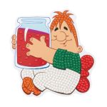 Алмазная (кристальная) мозаика Фрея CMF-ALVM-097, Союзмультфильм. Магнит Карлсон, 10х10 см