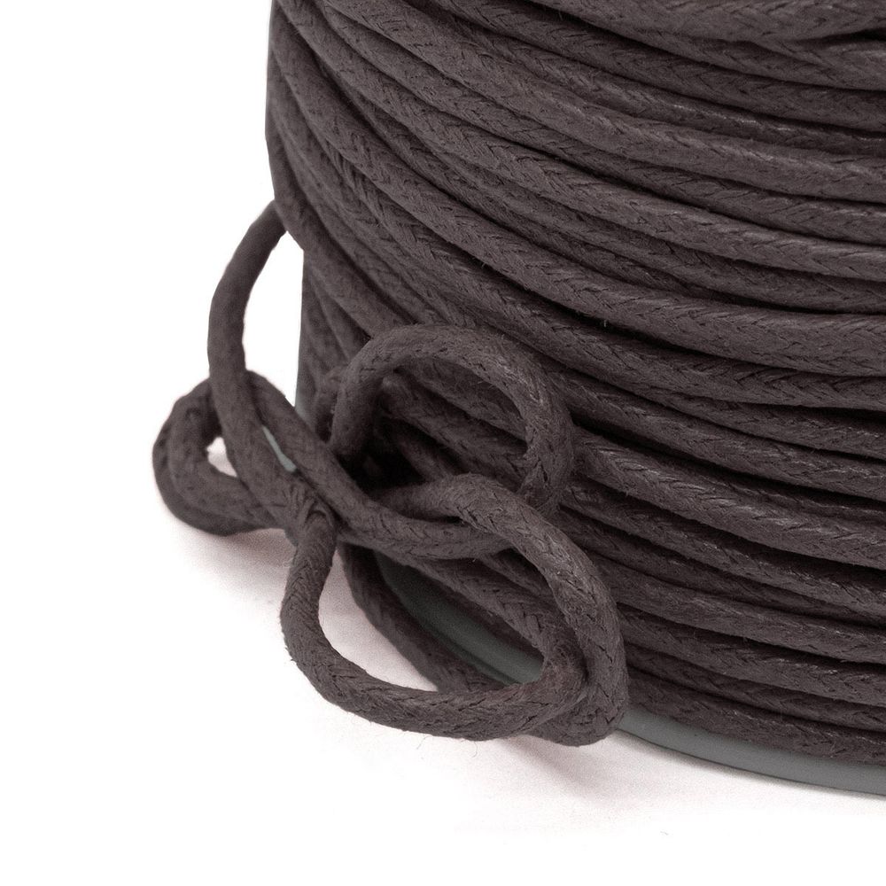 Шнур вощеный ⌀2.0 мм / 100 метров, цв.С868 т.коричневый