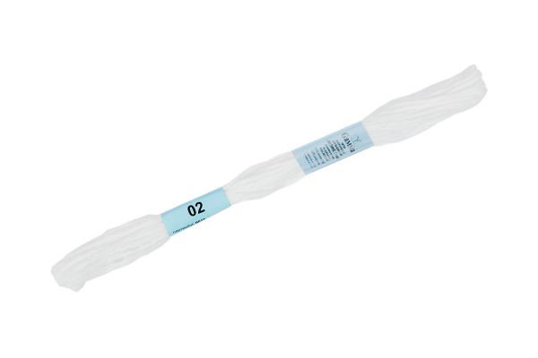 Мулине Gamma декоративное Cloud, цв.02 белый, 12 мотков по 6 метров