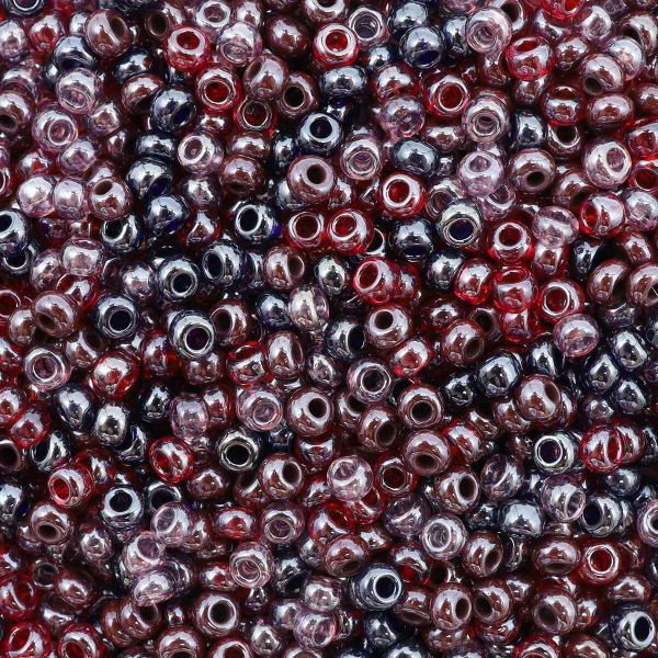 Набор бисера Preciosa 10/0 (2.3 мм), 20 г, 4 цвета, ассорти №10, темно-красный металлик
