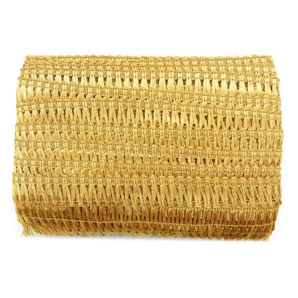 Бахрома отделочная 28.0 мм / 25 метров, металлизированная, цв.золото 1123