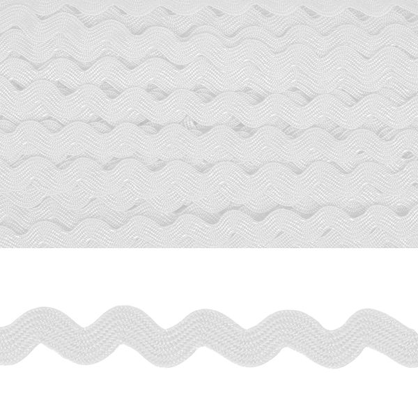 Тесьма вьюнчик 5 мм F101 белый, уп.32,92м