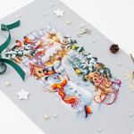 Набор для вышивания нитками Чудесная игла, Веселая зима, 17х27 см
