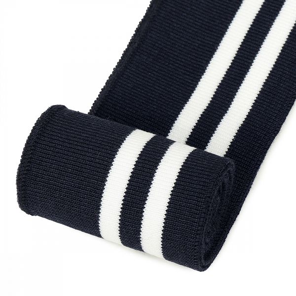 Подвяз (довяз) трикотажный 6.0х80 см, т.синий с белыми полосами, 100% п/э, 1 штука