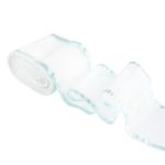 Лента капроновая для бантов 75 мм, / 25 метров, с метал. кромкой, белый/ голубой, Gamma С 3502 с метал. кромкой