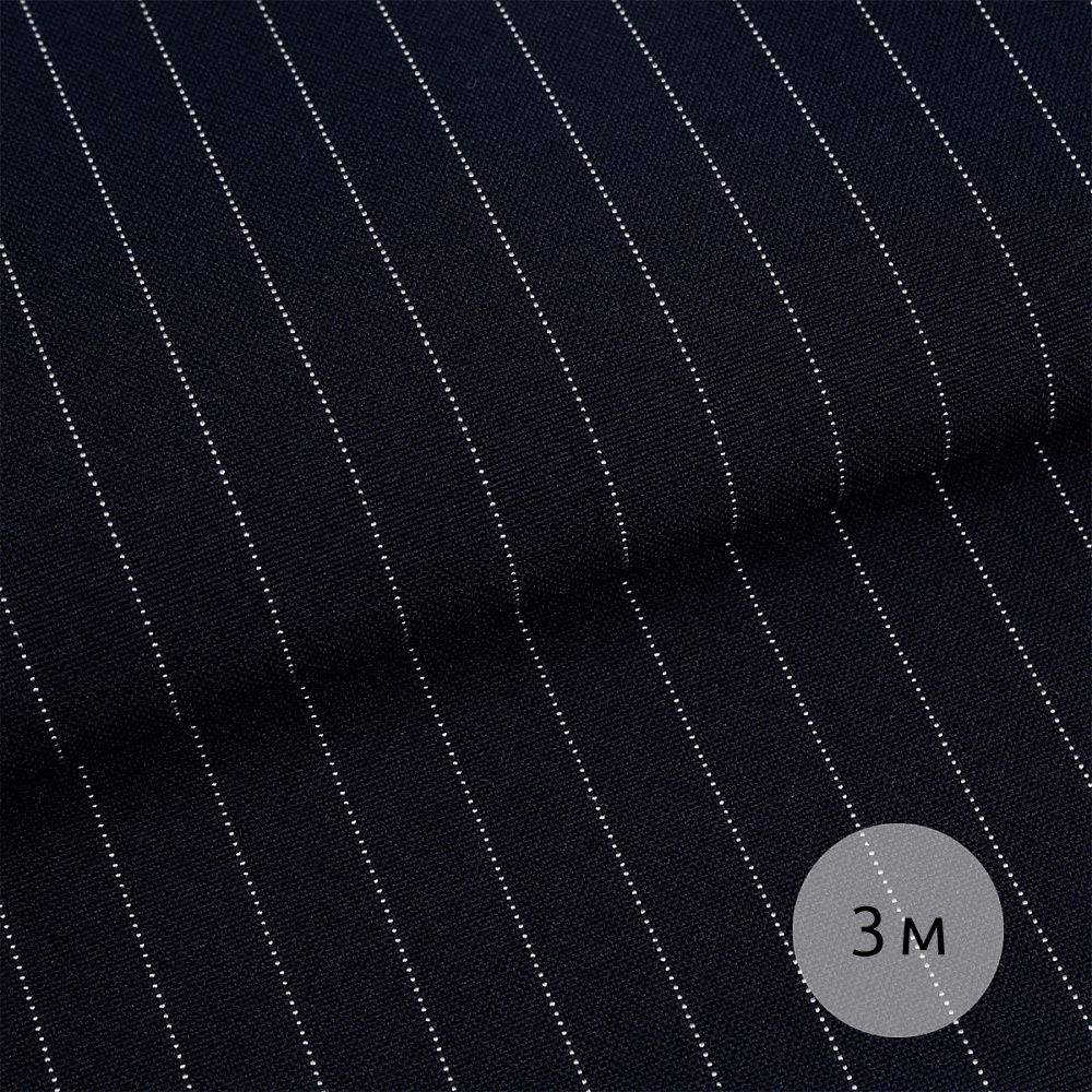Габардин кач-во Фухуа 180 г/м², 150 см / 3 метра, в полоску, TBY.Gbf.st.24102.1.2.3, цв.02 т.синий